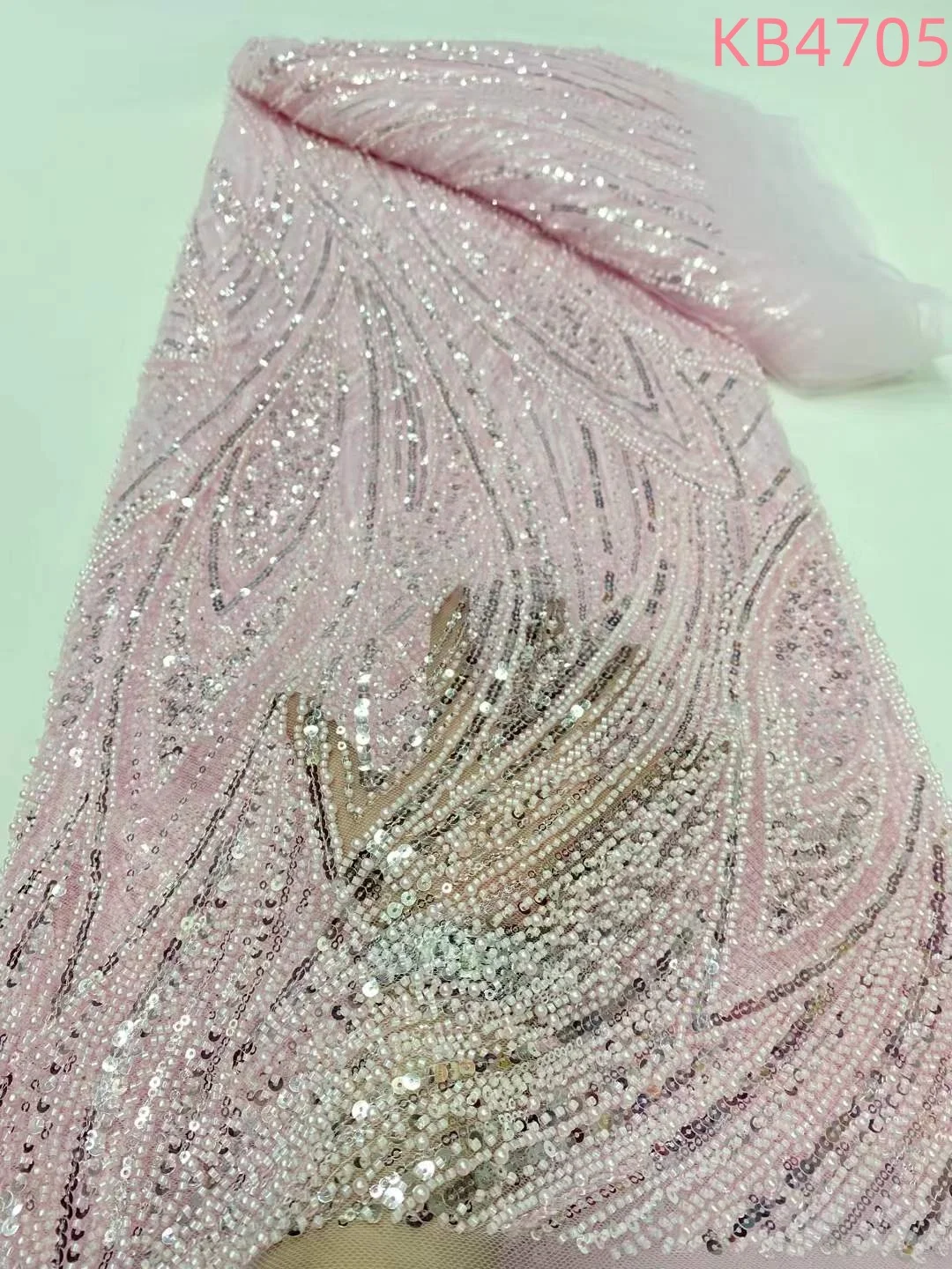 Teal Green Lace Nigerian Fabric African Lace Fabric 5 Yards High Quality 2024 Pink Beaded Tulle Lace Fabrics For Sewing KB4705 
Teal Green Lace Nigerian Fabric African Lace Fabric 5 Yards High Quality 2024 Pink Beaded Tulle Lace Fabrics For Sewing KB4705