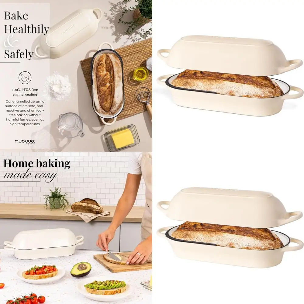 Enameled Cast Iron Bread Loaf Pot - Dutch Oven Style, Non-Stick, 34cm x 16cm
Enameled Cast Iron Bread Loaf Pot - Dutch Oven Style, Non-Stick, 34cm x 16cm