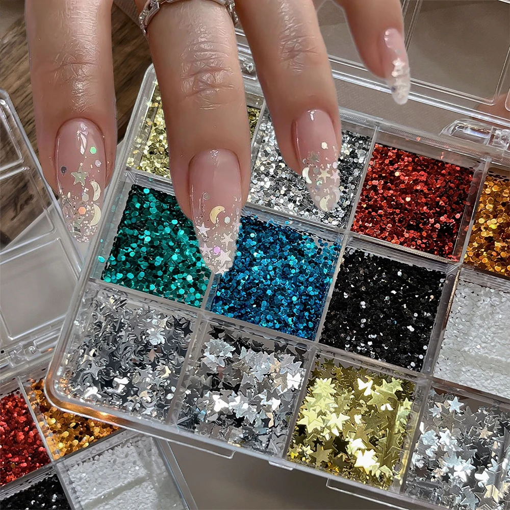 12Grids Mini Colorful Polka Dot Sequins Nail Charms 3D Gold Silver Butterfly Cross Star Pentagram Chunky Paillette DIY Glitter*_
12Grids Mini Colorful Polka Dot Sequins Nail Charms 3D Gold Silver Butterfly Cross Star Pentagram Chunky Paillette DIY Glitter*_