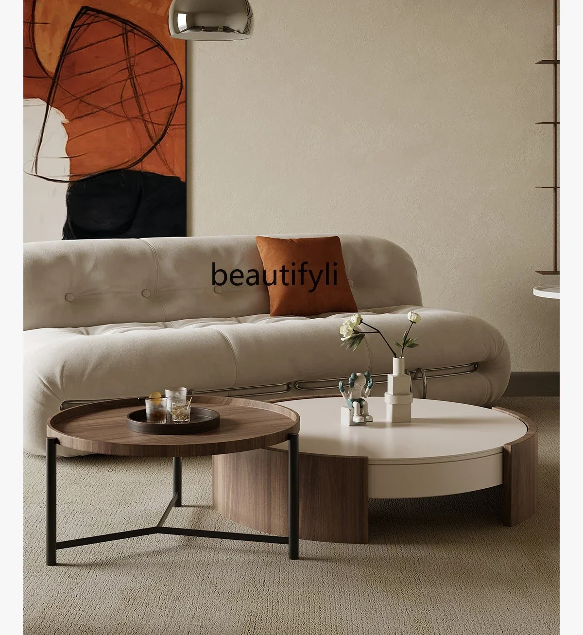 Italian Minimalist round Stone Plate Coffee Table Living Room Home New Designer High Sense Walnut Tea Table
Italian Minimalist round Stone Plate Coffee Table Living Room Home New Designer High Sense Walnut Tea Table