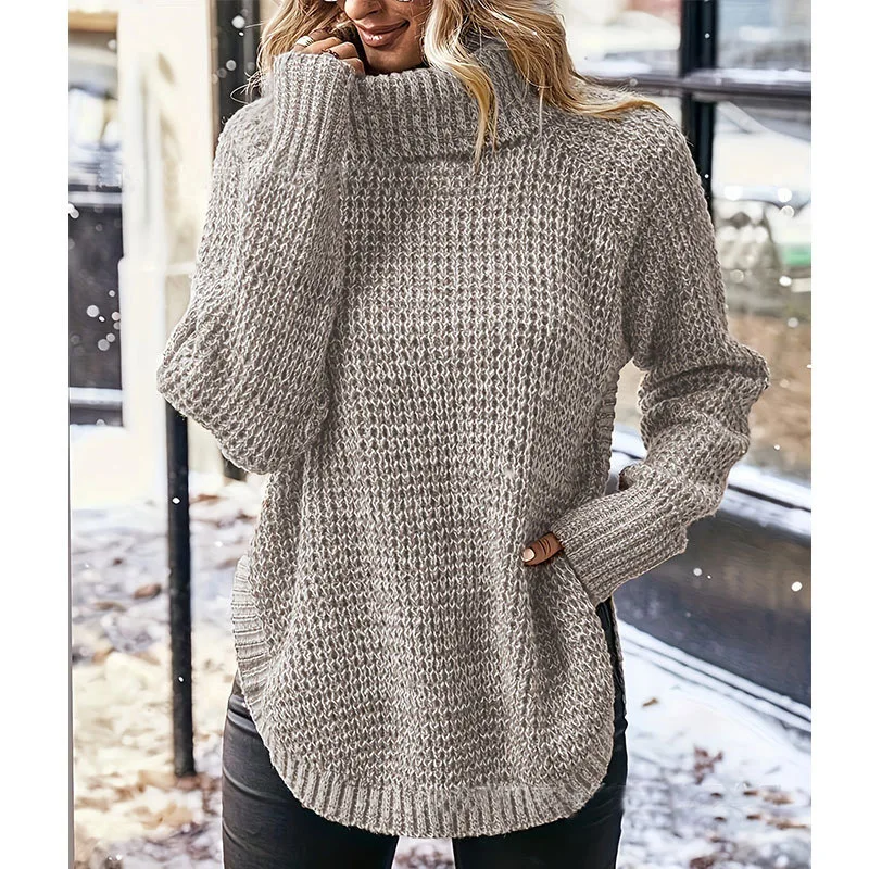 2025 Autumn and Winter Fashion New Women's Elegant Knitted Split Sweater Thick Loose High Neck Warm Retro Wool Hoodie
2025 Autumn and Winter Fashion New Women's Elegant Knitted Split Sweater Thick Loose High Neck Warm Retro Wool Hoodie