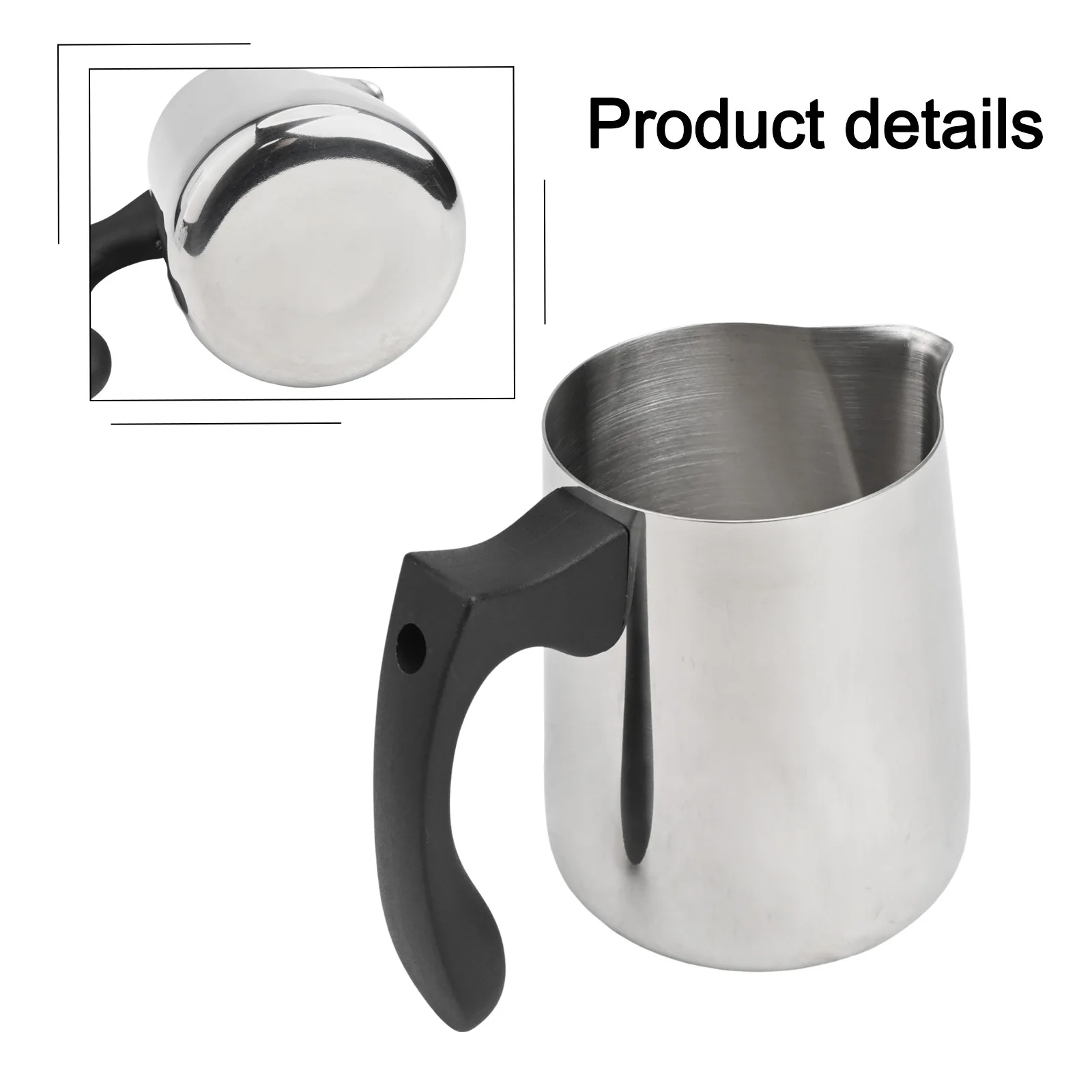 Coffee Presentation 14*11*9cm Stainless Steel Frother Latte Art Milk Pitcher Tool Milk Steaming Pitcher 900ml Capacity
Coffee Presentation 14*11*9cm Stainless Steel Frother Latte Art Milk Pitcher Tool Milk Steaming Pitcher 900ml Capacity