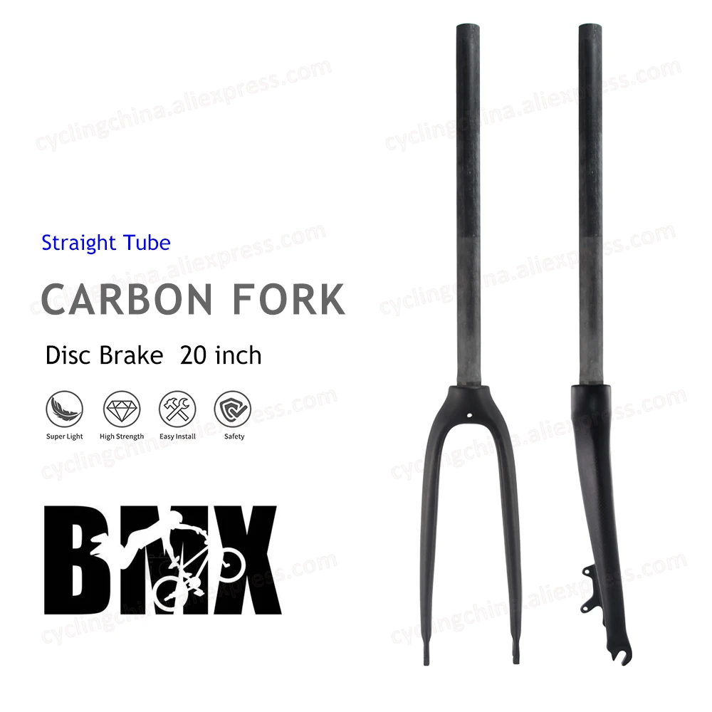 Nologo BMX Bike 20inch Small Wheel Front Fork Disc Brake 3K Gloss/Matte Full Carbon Rigid Fork 28.6mm Bicycle Parts
Nologo BMX Bike 20inch Small Wheel Front Fork Disc Brake 3K Gloss/Matte Full Carbon Rigid Fork 28.6mm Bicycle Parts