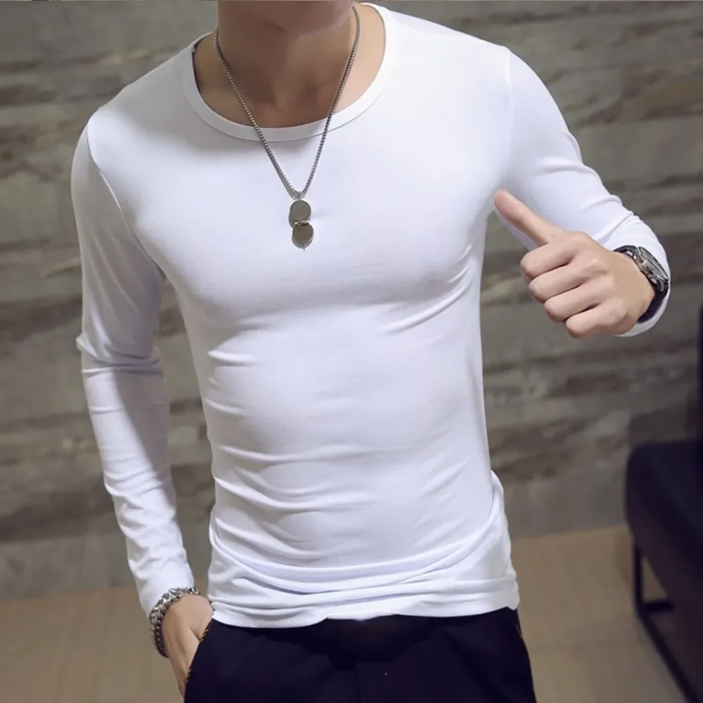 Undershirt Shirt Sleepwear Vest Pajama T-shirt Stylish and Practical Men's Long sleeved T shirt in Solid Colors
Undershirt Shirt Sleepwear Vest Pajama T-shirt Stylish and Practical Men's Long sleeved T shirt in Solid Colors
