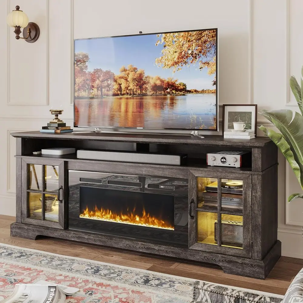 70 TV Stand with Electric Fireplace, Entertainment Center for TVs Up to 80, Media Storage Cabinet, Modern Living Room Furniture,
70 TV Stand with Electric Fireplace, Entertainment Center for TVs Up to 80, Media Storage Cabinet, Modern Living Room Furniture,