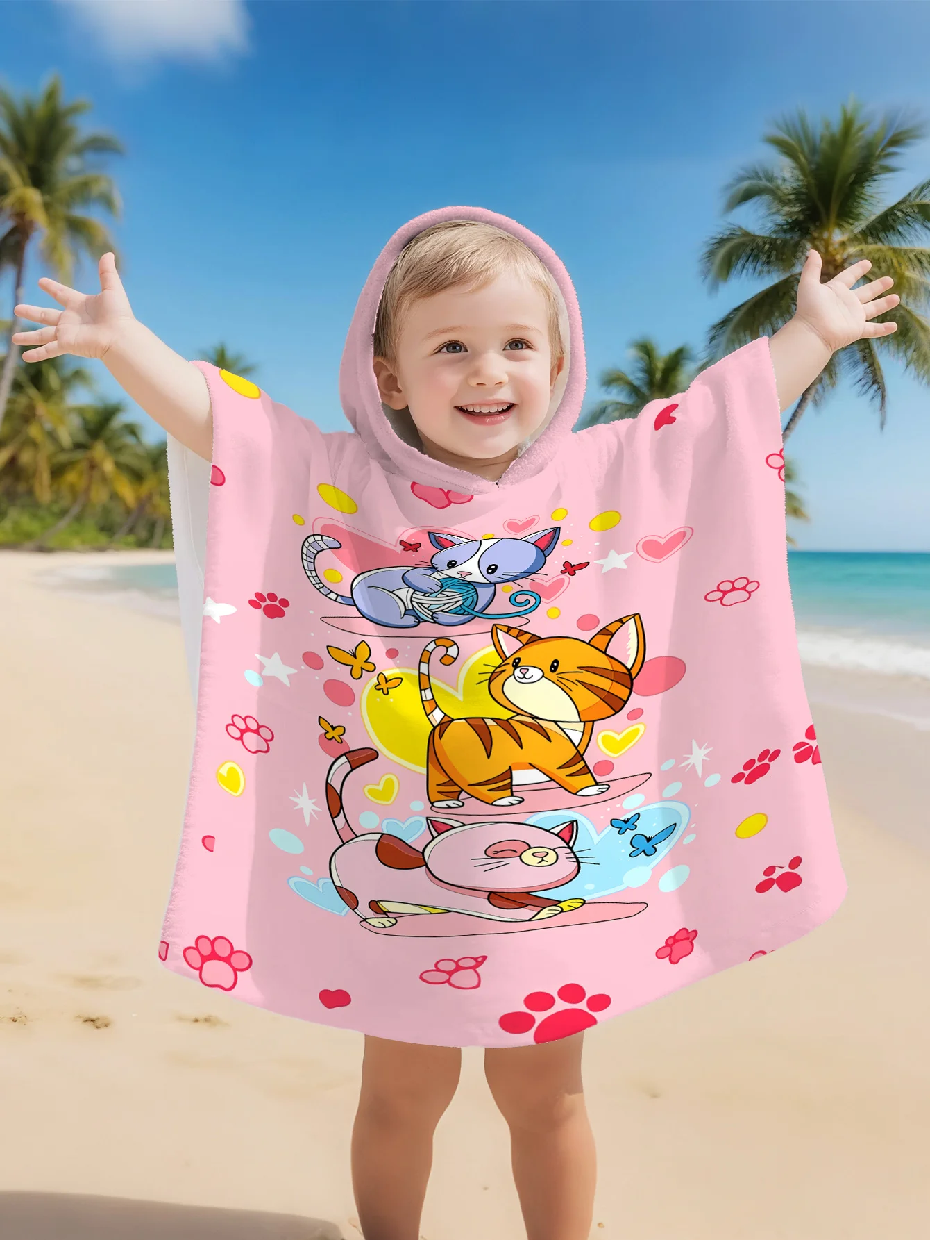 Cartoon Cats Printed Bathrobe Soft Bathrobe Super Absorbent Side buttons Suit For Beach Pool Seaside Camping For Boys or Girls
Cartoon Cats Printed Bathrobe Soft Bathrobe Super Absorbent Side buttons Suit For Beach Pool Seaside Camping For Boys or Girls