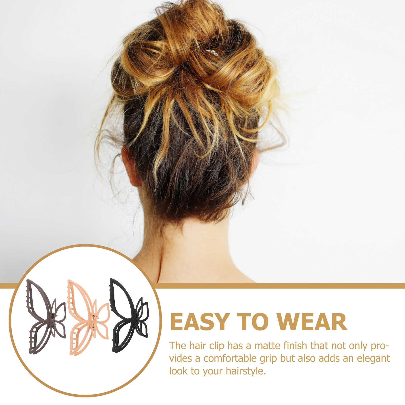 3pcs Matte Clips Claw For Women Girls Stylish Grip Alloy Plastic Accessories Thick Thin Prom Daily Use Claw Clips For Thick
3pcs Matte Clips Claw For Women Girls Stylish Grip Alloy Plastic Accessories Thick Thin Prom Daily Use Claw Clips For Thick