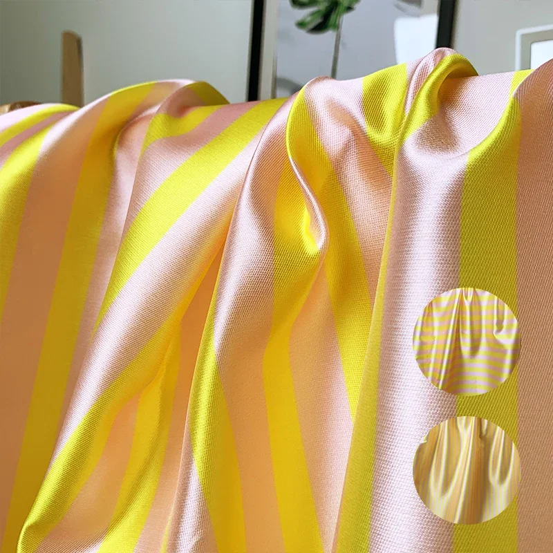 Redraspberry 145cm 140g/m Silk polyester yellow pink stripes fabrics DIY clothes Garment sewing materials dress Freeshipping
Redraspberry 145cm 140g/m Silk polyester yellow pink stripes fabrics DIY clothes Garment sewing materials dress Freeshipping