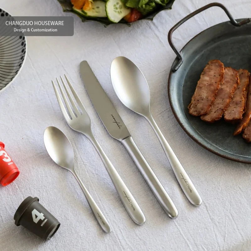 4pcs Luxury 304 Stainless Steel Flatware Retro Classical Matte Cutlery Fork Knife Spoon Tableware Dinnerware Set for Home Dinner
4pcs Luxury 304 Stainless Steel Flatware Retro Classical Matte Cutlery Fork Knife Spoon Tableware Dinnerware Set for Home Dinner