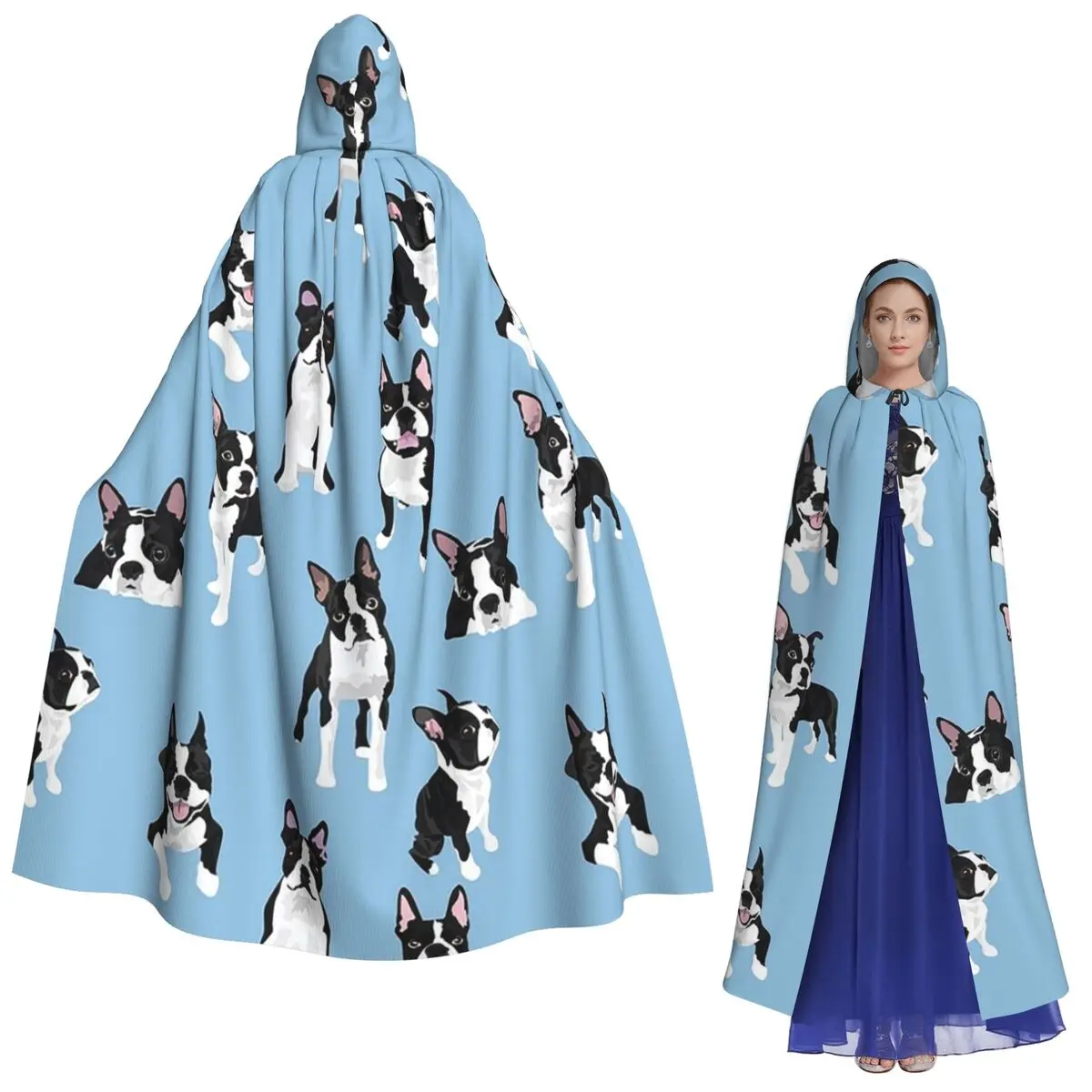 Бостон-терьер, длинный плащ с капюшоном, средневековый костюм ведьмы, накидка для косплея, пальто на Хэллоуин для взрослых, унисекс
Бостон-терьер, длинный плащ с капюшоном, средневековый костюм ведьмы, накидка для косплея, пальто на Хэллоуин для взрослых, унисекс