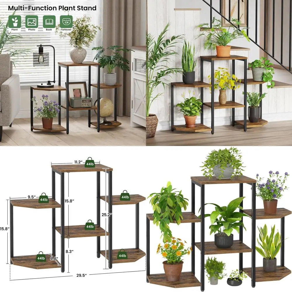 Plant Stand Indoor, Multiple Plant Shel Rack, 6 Potted Plant Stand, 6 Tiers Large lower Holder, Planter Display Rack or Patio Ba
Plant Stand Indoor, Multiple Plant Shel Rack, 6 Potted Plant Stand, 6 Tiers Large lower Holder, Planter Display Rack or Patio Ba