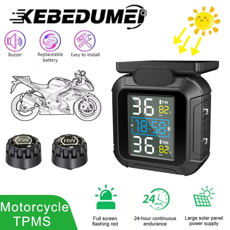 Solar TPMS Motorcycle Tire Pressure Sensors Motor TMPS Tire Pressure Monitoring System Tyre External Sensor for Moto Motorbike
Solar TPMS Motorcycle Tire Pressure Sensors Motor TMPS Tire Pressure Monitoring System Tyre External Sensor for Moto Motorbike