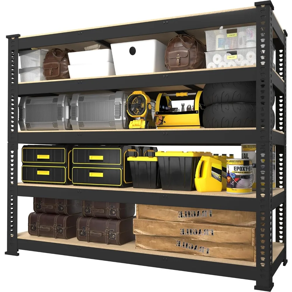 48" W x 18" D x 72" H Garage Shelving Heavy Duty - Adjustable Metal Storage Shelves, 5 Tier Industrial Shelving Unit, Utility S
48" W x 18" D x 72" H Garage Shelving Heavy Duty - Adjustable Metal Storage Shelves, 5 Tier Industrial Shelving Unit, Utility S