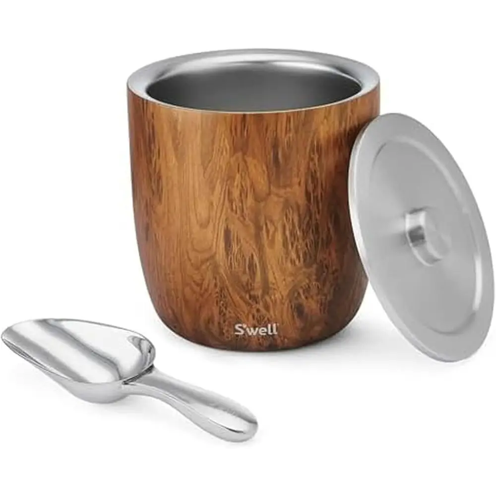 Extra Large 100oz Teakwood Ice Bucket with Lid and Scoop, Triple Insulated to Keep Ice Cold Longer
Extra Large 100oz Teakwood Ice Bucket with Lid and Scoop, Triple Insulated to Keep Ice Cold Longer