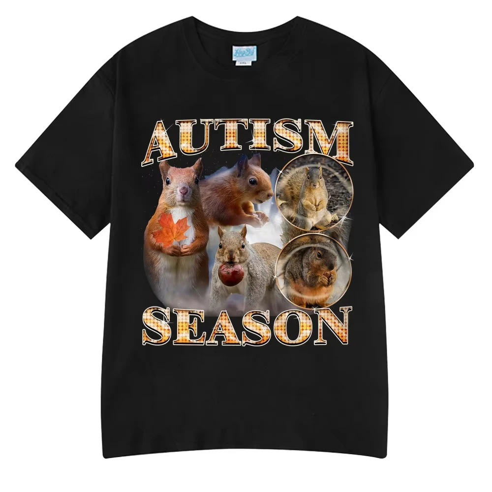 Летняя распродажа 2025 года, носить сезон аутизма, забавные футболки с изображением белки и животных, футболка в забавном стиле, хлопковые футболки, одежда для мужчин
Летняя распродажа 2025 года, носить сезон аутизма, забавные футболки с изображением белки и животных, футболка в забавном стиле, хлопковые футболки, одежда для мужчин