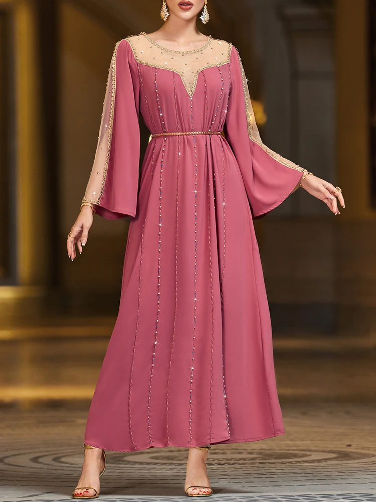 Mia Muse Ramadan Essentials Women's Abaya Dress Modest Fashion Sequined Flare Sleeve Round-Neck Midi Daily Kaftan
Mia Muse Ramadan Essentials Women's Abaya Dress Modest Fashion Sequined Flare Sleeve Round-Neck Midi Daily Kaftan