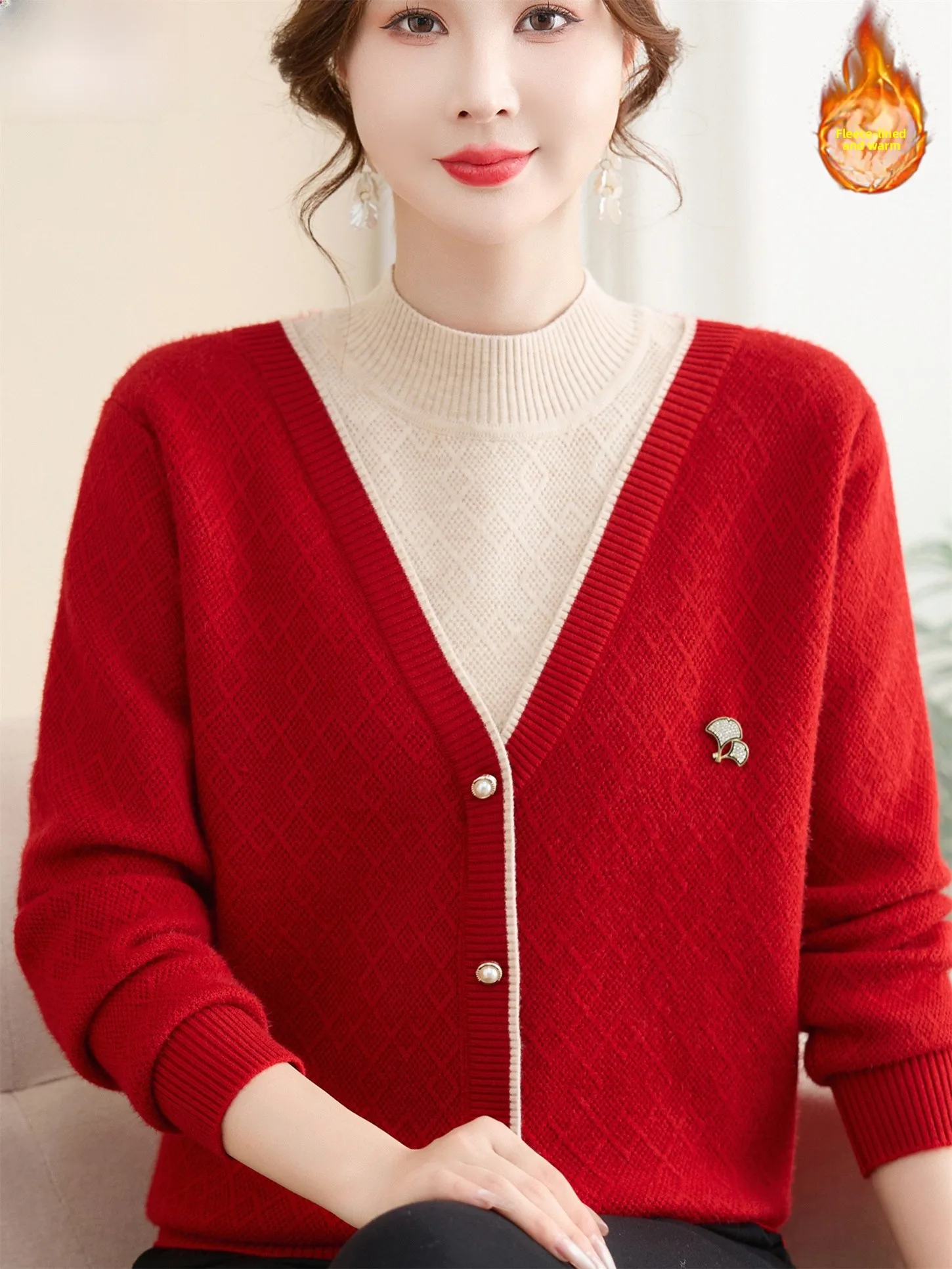 Теплый свободный женский базовый свитер на подкладке Fce, зимняя модная внутренняя одежда, длинный вязаный свитер свеч для ли
Теплый свободный женский базовый свитер на подкладке Fce, зимняя модная внутренняя одежда, длинный вязаный свитер свеч для ли