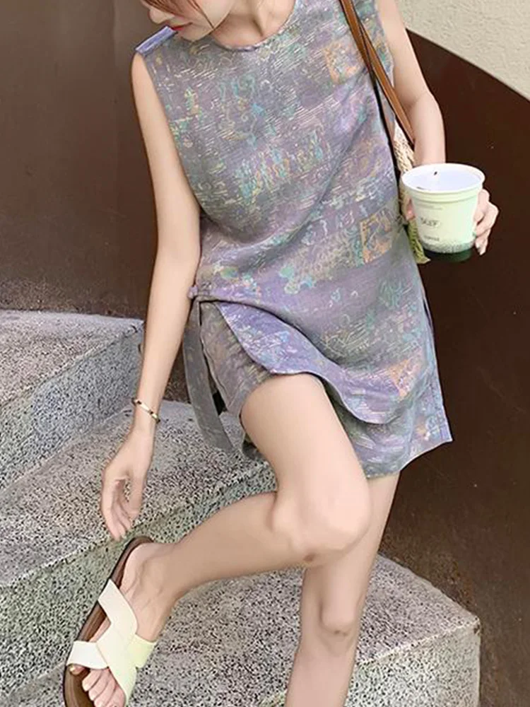 Unique Beautiful Purple Chinese Style Women's Fashion Set Summer 2026 Short Sleeve round Neck Two-Piece Outfit with Split Ves...
Unique Beautiful Purple Chinese Style Women's Fashion Set Summer 2026 Short Sleeve round Neck Two-Piece Outfit with Split Ves...