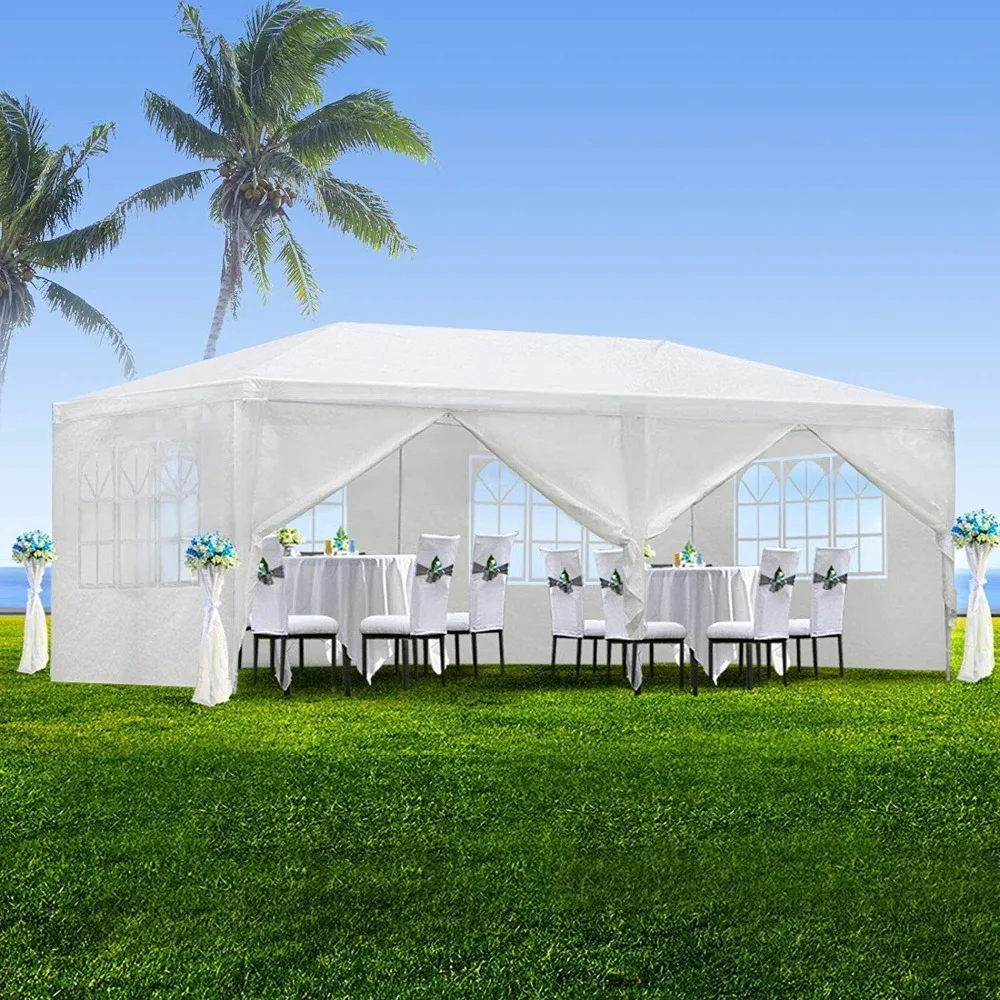 10'x20' Outdoor Wedding Party Tent Camping Shelter Gazebo Canopy with Removable Sidewalls Easy Set Patio Garden, Customized
10'x20' Outdoor Wedding Party Tent Camping Shelter Gazebo Canopy with Removable Sidewalls Easy Set Patio Garden, Customized