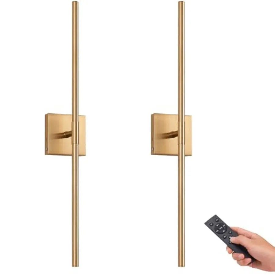 Battery Operated Wall Sconces Set of 2 " Wireless Rechargeable LED Wall Lamps with Remote Control 3 Color Stepless Dimmg 360° R
Battery Operated Wall Sconces Set of 2 " Wireless Rechargeable LED Wall Lamps with Remote Control 3 Color Stepless Dimmg 360° R