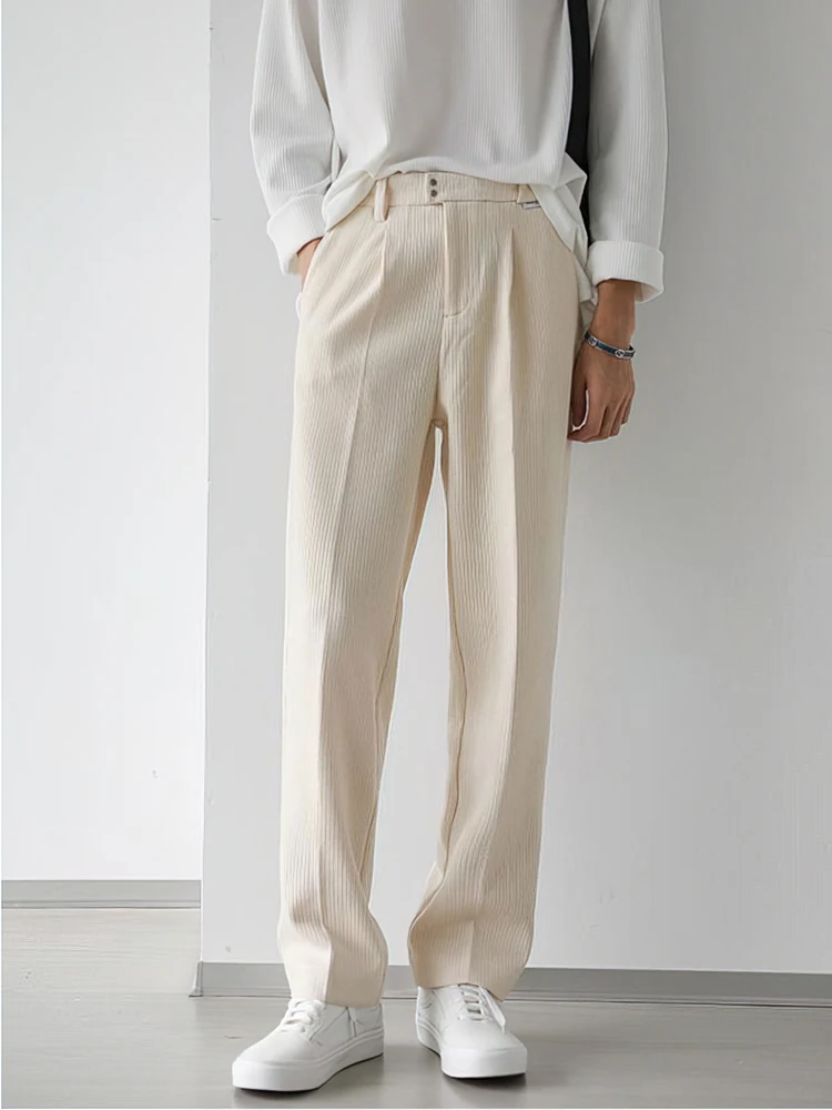Corduroy Casual Chino Pants Korean Autumn Winter Thicken Men Office Suit Pants Fashion Beige Straight Trousers
Corduroy Casual Chino Pants Korean Autumn Winter Thicken Men Office Suit Pants Fashion Beige Straight Trousers