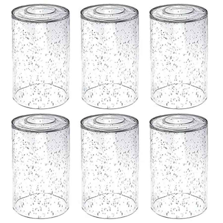 Lamp Shade Replacements 5.9in Height 3.9in Diameter 1.7in Fitter Cylinder Bubble Glass Shade Covers Globe for Light Fixtures Ch
Lamp Shade Replacements 5.9in Height 3.9in Diameter 1.7in Fitter Cylinder Bubble Glass Shade Covers Globe for Light Fixtures Ch