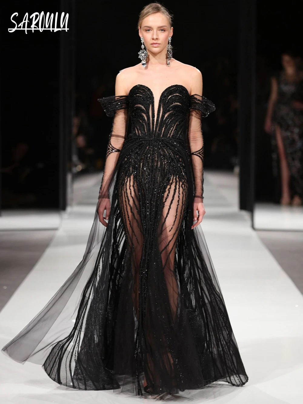 Sexy A-line Evening Dress Luxury O-neck Beading Customized Illusion Sequins Floor-length Fashion Prom Gown Vestidos De Novia
Sexy A-line Evening Dress Luxury O-neck Beading Customized Illusion Sequins Floor-length Fashion Prom Gown Vestidos De Novia