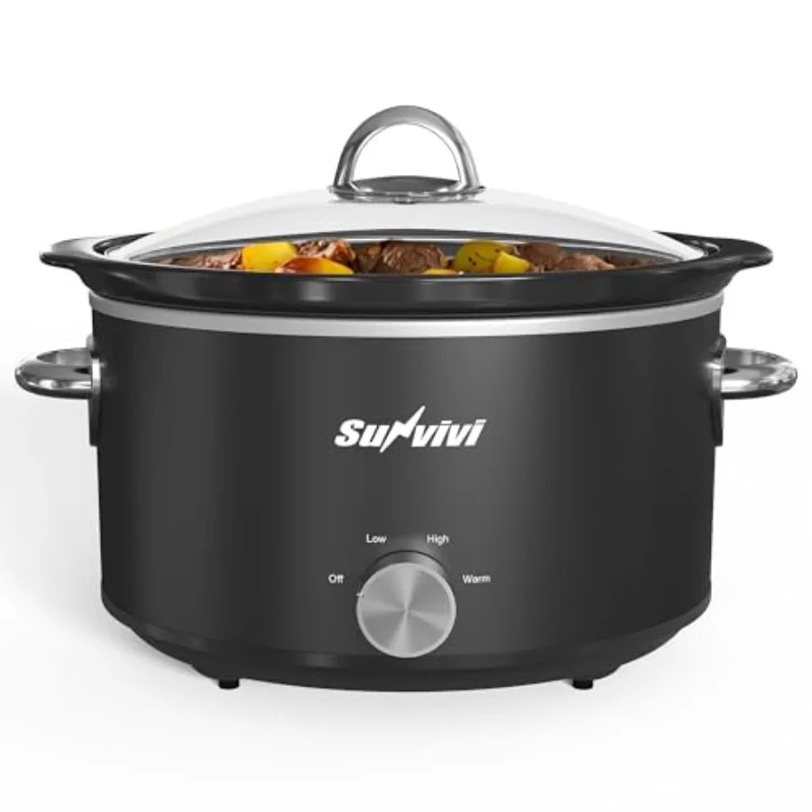 Small Slow Cooker 4QT Mini Food Warmer with 3 Heating Settings Removable Ceramic Pot Dishwasher Safe Glass Lid Stainless Steel
Small Slow Cooker 4QT Mini Food Warmer with 3 Heating Settings Removable Ceramic Pot Dishwasher Safe Glass Lid Stainless Steel