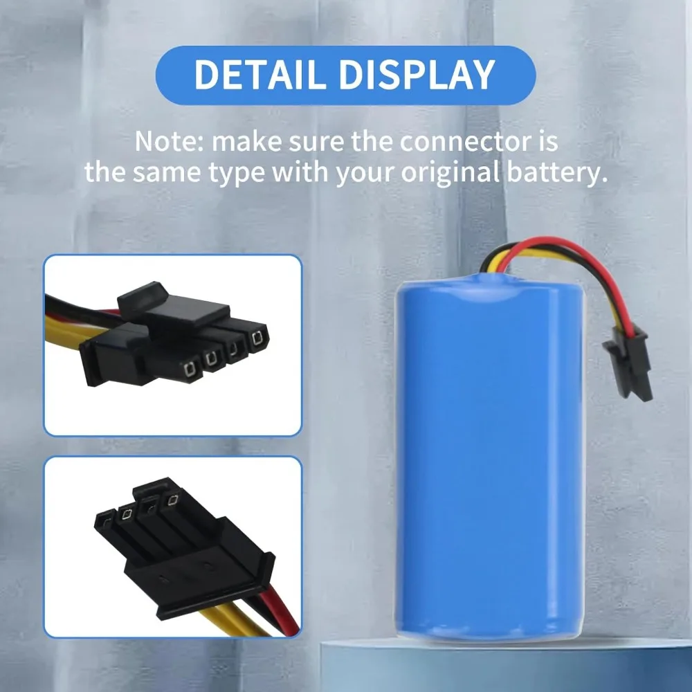 14.4V 2800mAh Replacement Lithium-ion Battery For Cecotec Conga 1290 1390 1490 1590 Robot Vacuum Cleaner Battery
14.4V 2800mAh Replacement Lithium-ion Battery For Cecotec Conga 1290 1390 1490 1590 Robot Vacuum Cleaner Battery