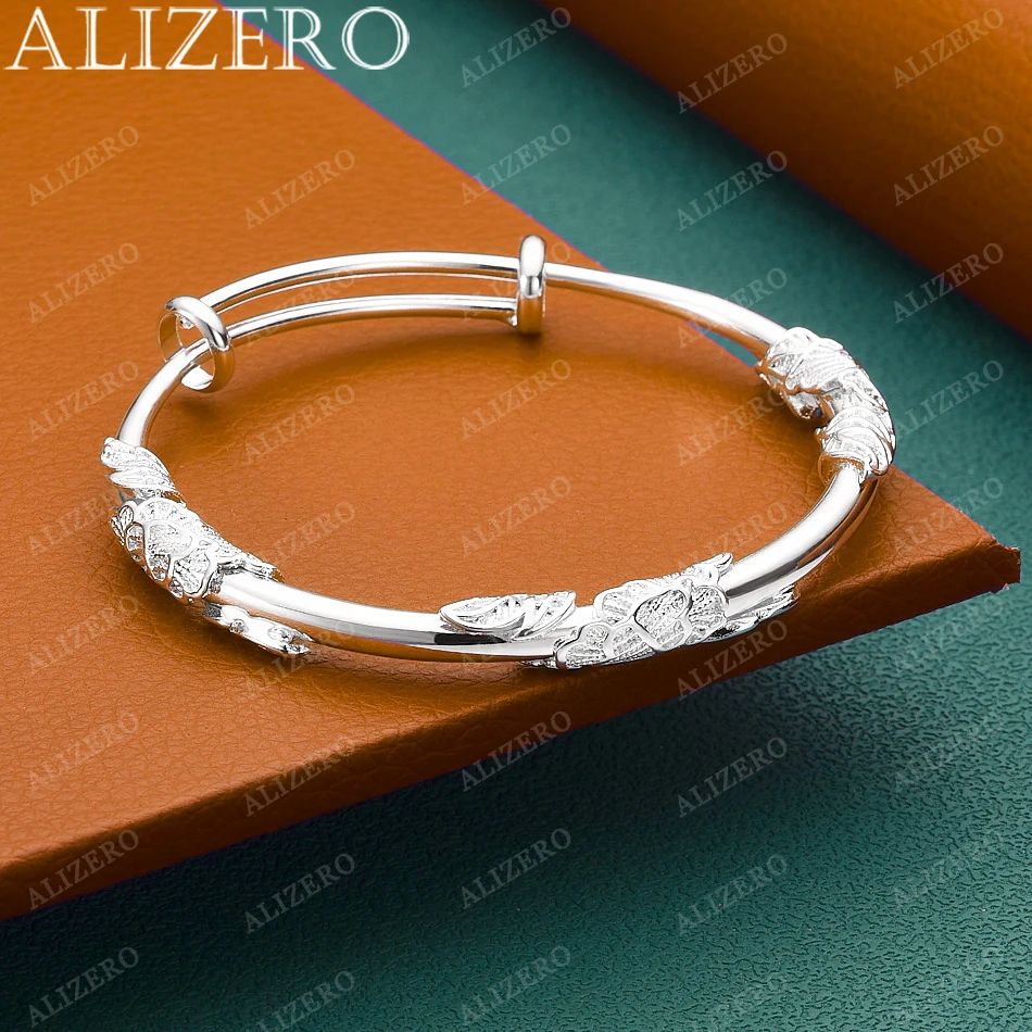 925 Sterling Silver Bangle Three-dimensional Flowers And Plants Bracelet For Women Jewelry Fashion Party And Daily Wear
925 Sterling Silver Bangle Three-dimensional Flowers And Plants Bracelet For Women Jewelry Fashion Party And Daily Wear