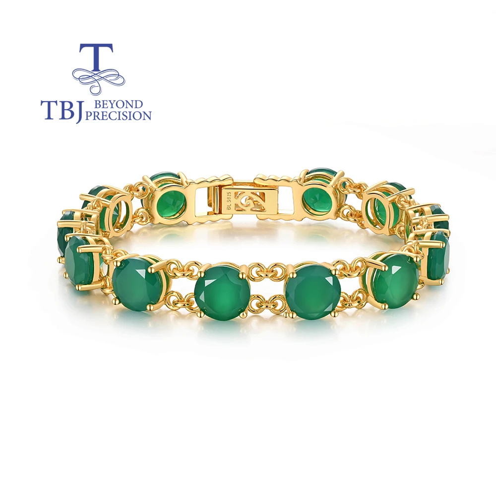 Luxury romantic natural green agate sterling silver gemstone bracelet Fashion and elegant birthday gift for women and girls
Luxury romantic natural green agate sterling silver gemstone bracelet Fashion and elegant birthday gift for women and girls