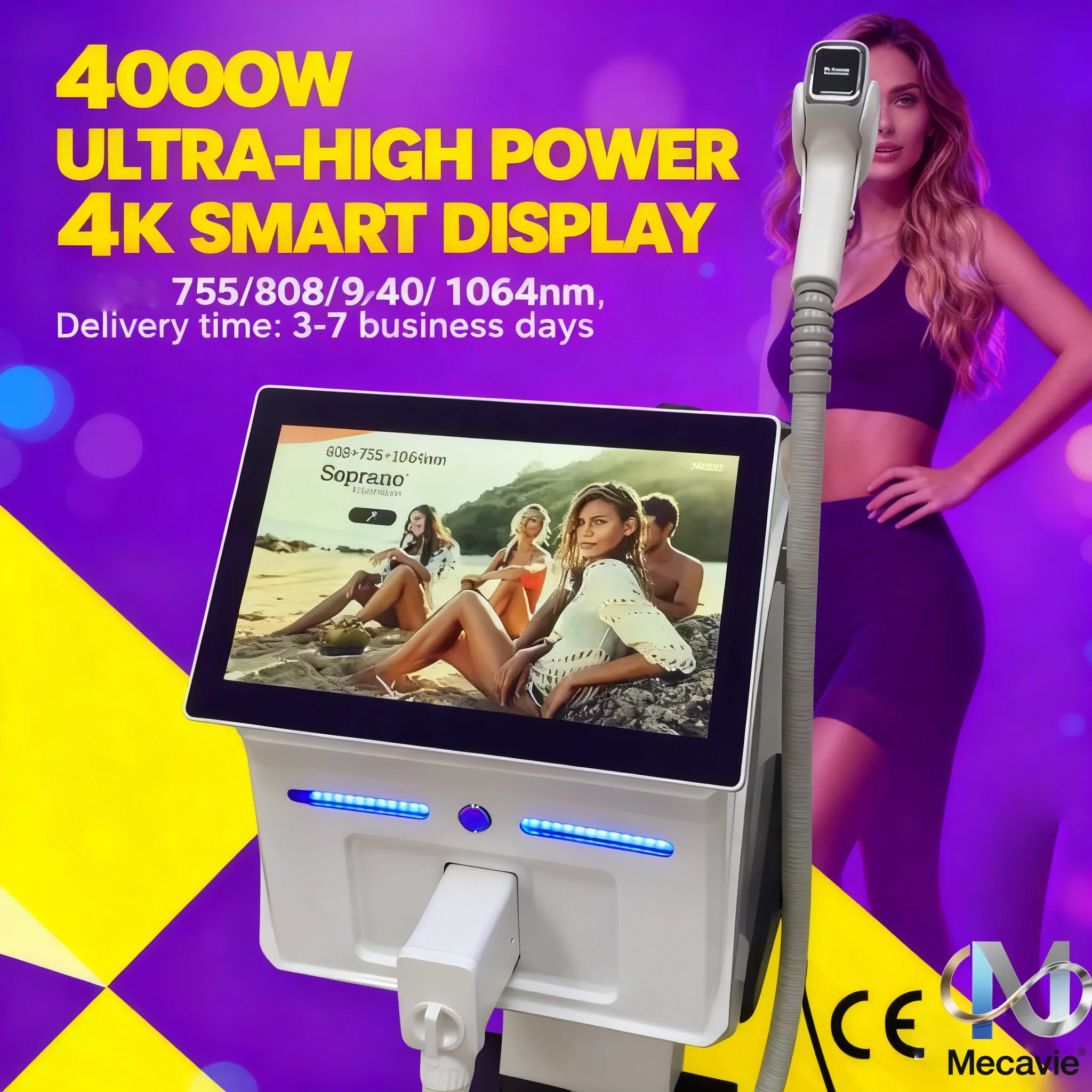 Профессиональный безболезненный диодный лазер: 4-волновый (755-1064 нм), 600–1700 Вт, 60 м выстрелов, CE, подходит для всех типов кожи I-VI (удаление волос)
Профессиональный безболезненный диодный лазер: 4-волновый (755-1064 нм), 600–1700 Вт, 60 м выстрелов, CE, подходит для всех типов кожи I-VI (удаление волос)