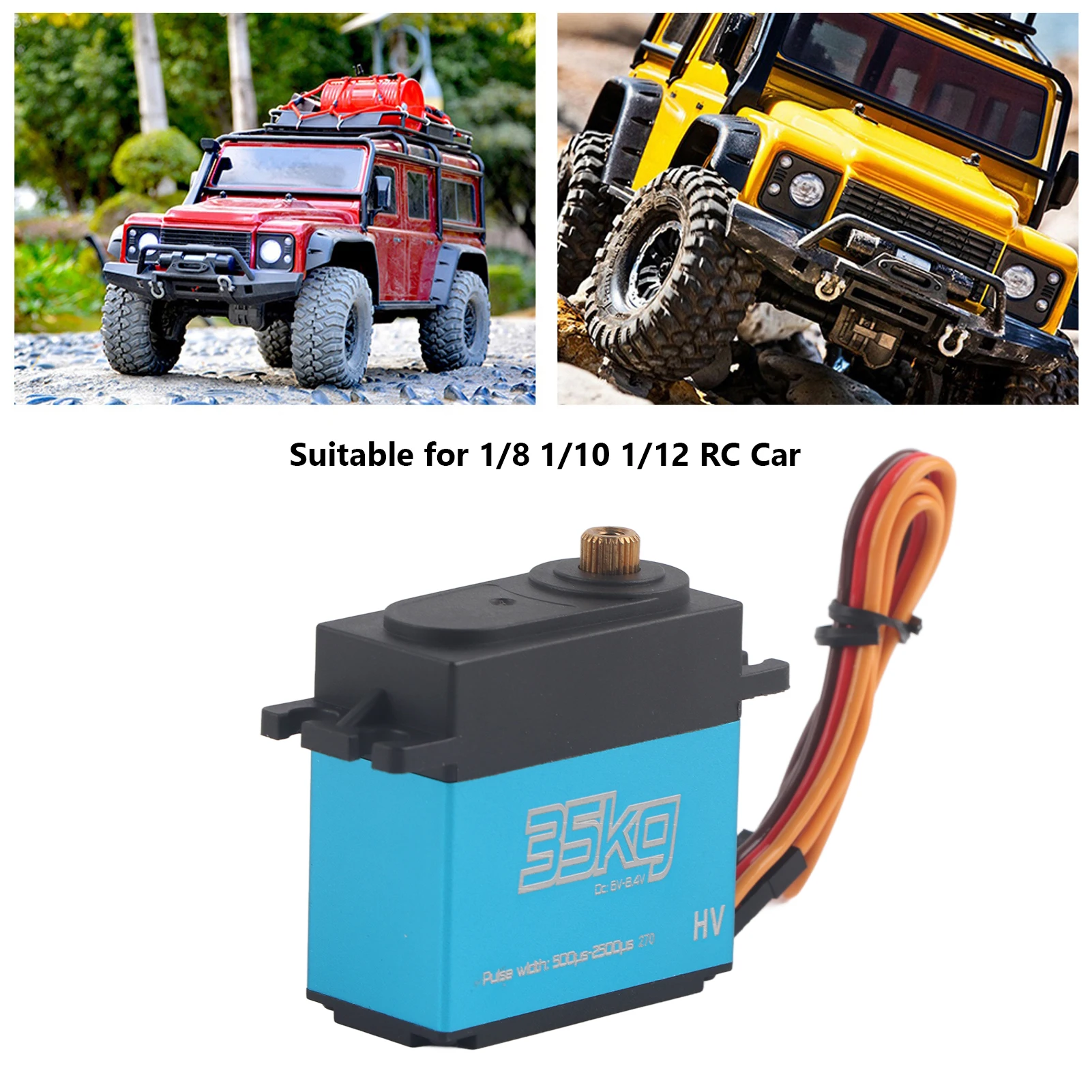2pcs 35KG Coreless Motor Digital Servo Full Metal Gear Servo Waterproof for 1/8 1/10 RC Car Coreless Motor Digital Servo
2pcs 35KG Coreless Motor Digital Servo Full Metal Gear Servo Waterproof for 1/8 1/10 RC Car Coreless Motor Digital Servo