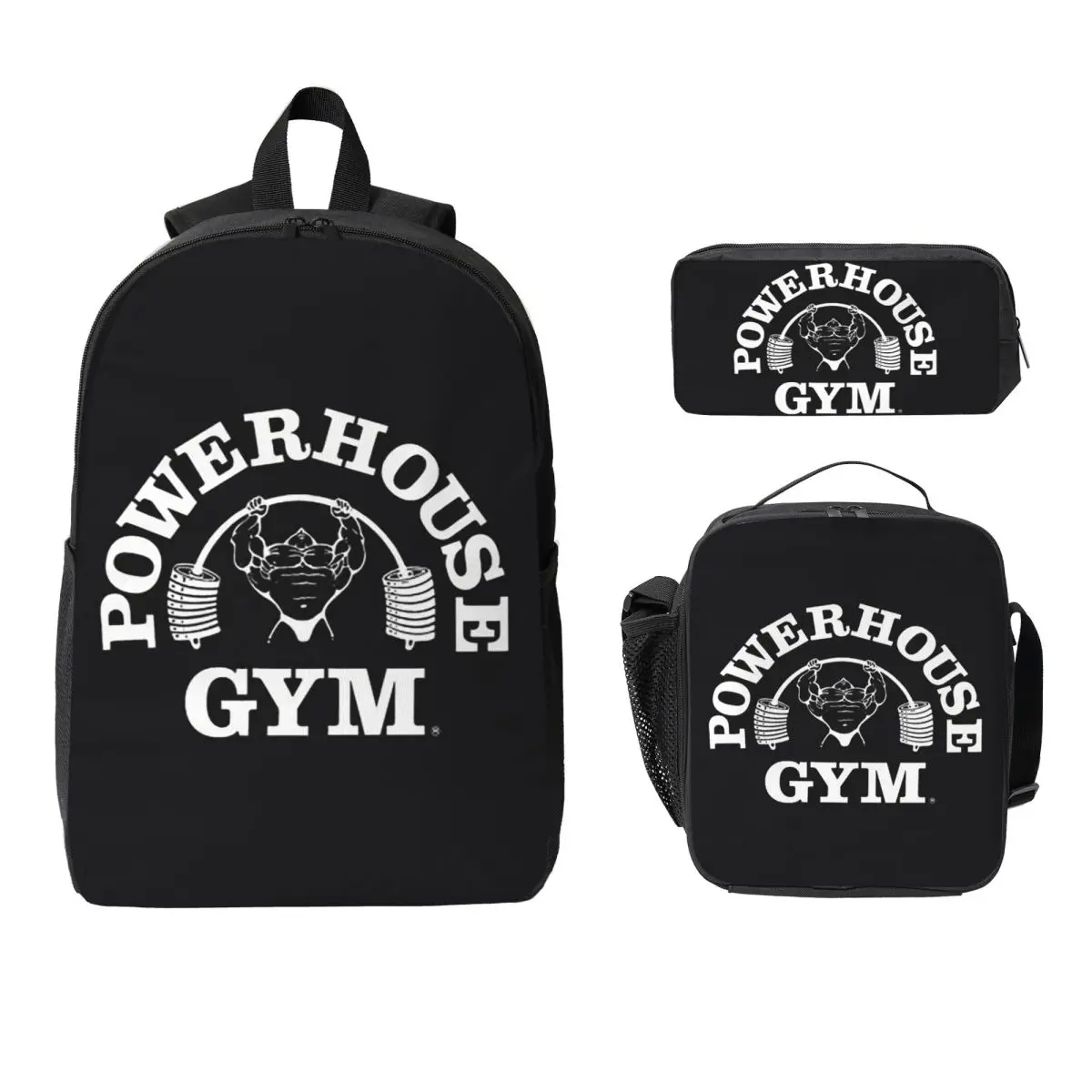 Powerhouse Gym Fitness Building Muscle Backpack BookBag School Bag Laptop Shoulder Bags 3ps Insulated Lunch Bag Pencil Case
Powerhouse Gym Fitness Building Muscle Backpack BookBag School Bag Laptop Shoulder Bags 3ps Insulated Lunch Bag Pencil Case