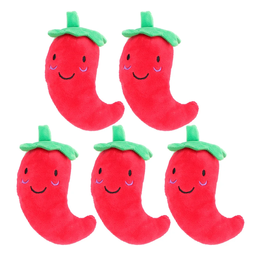 5Pcs Pet Sound Chew Interactive Squeaky Chili Pepper Dog Cat Play Entertainment Training Hot Pepper Dog Toy Pet Sound Toy
5Pcs Pet Sound Chew Interactive Squeaky Chili Pepper Dog Cat Play Entertainment Training Hot Pepper Dog Toy Pet Sound Toy