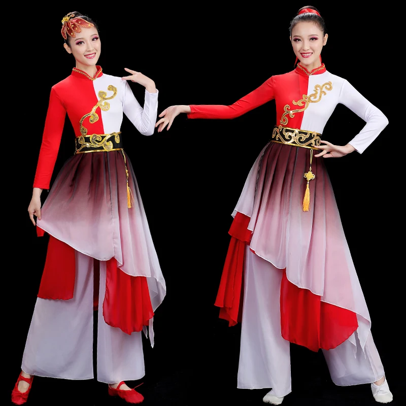 Chinese Classic Dance Costume for Stage Ladies Elegant Oriental Fan Dabcewear Traditional Yangko Dancing Dress Folk Outfit
Chinese Classic Dance Costume for Stage Ladies Elegant Oriental Fan Dabcewear Traditional Yangko Dancing Dress Folk Outfit