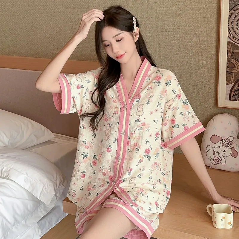 Women Cute SweetBlackHeart V Neck Short SleeveSleepSetStriped EdgeSoftCasual Summer Two Piece ShortsHome Night Loungewear Outfit
Women Cute SweetBlackHeart V Neck Short SleeveSleepSetStriped EdgeSoftCasual Summer Two Piece ShortsHome Night Loungewear Outfit