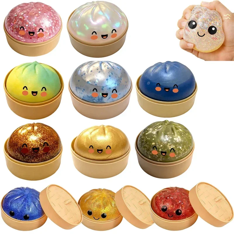 Blind Box Glitter Colorful Dumpling Glitter Dumpling Fidget Ball Toy with Box Dumplings Sensory Squeeze Toy Stress Relief Gift
Blind Box Glitter Colorful Dumpling Glitter Dumpling Fidget Ball Toy with Box Dumplings Sensory Squeeze Toy Stress Relief Gift