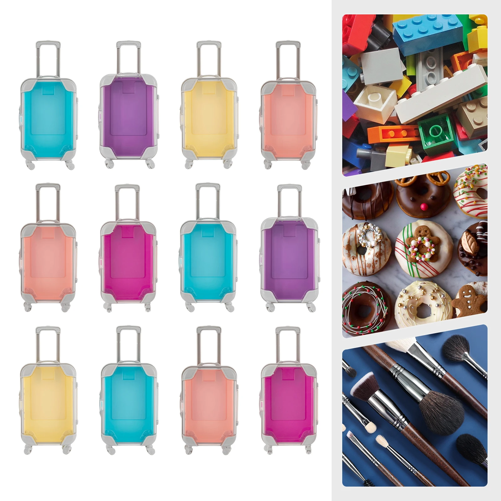 12 PCS Mini ABS Suitcase,Colorful Rectangular Simulation Trolley Case 9.5*5*17-22cm for Travel,Birthday Parties
12 PCS Mini ABS Suitcase,Colorful Rectangular Simulation Trolley Case 9.5*5*17-22cm for Travel,Birthday Parties