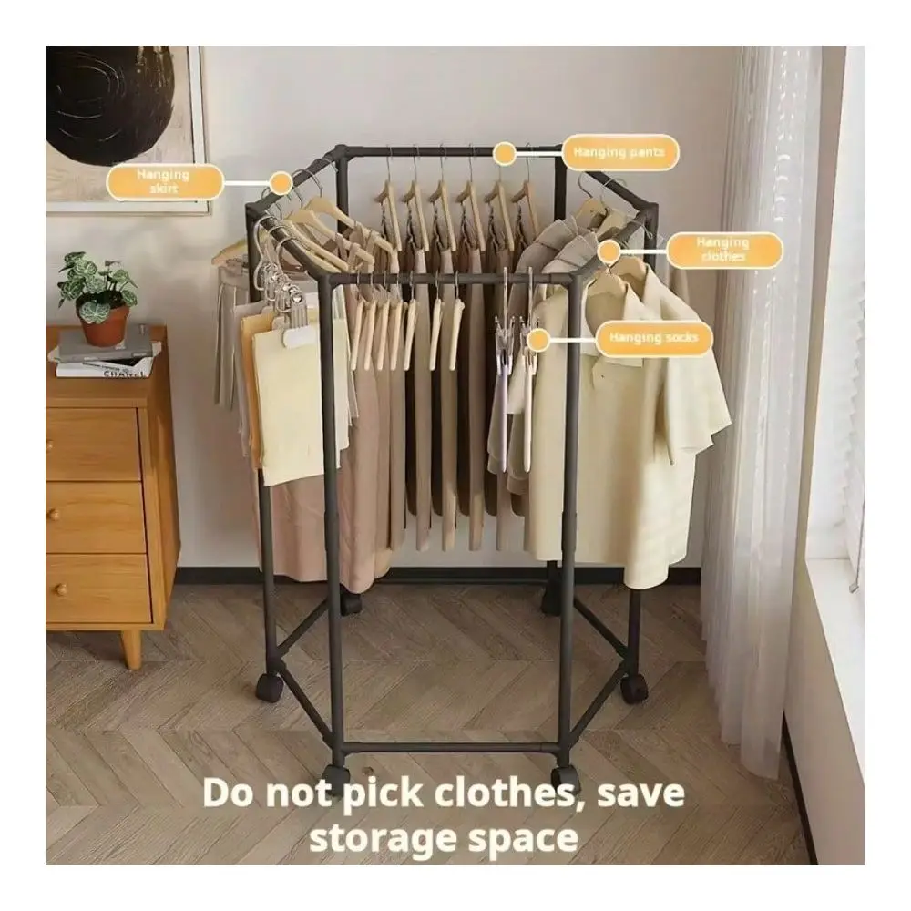 Rotating Hanger With Wheels 360 Rotating Floor Standing Hanger, Portable And Space Saving Design, Suitable For Laundry, Boutiqu
Rotating Hanger With Wheels 360 Rotating Floor Standing Hanger, Portable And Space Saving Design, Suitable For Laundry, Boutiqu