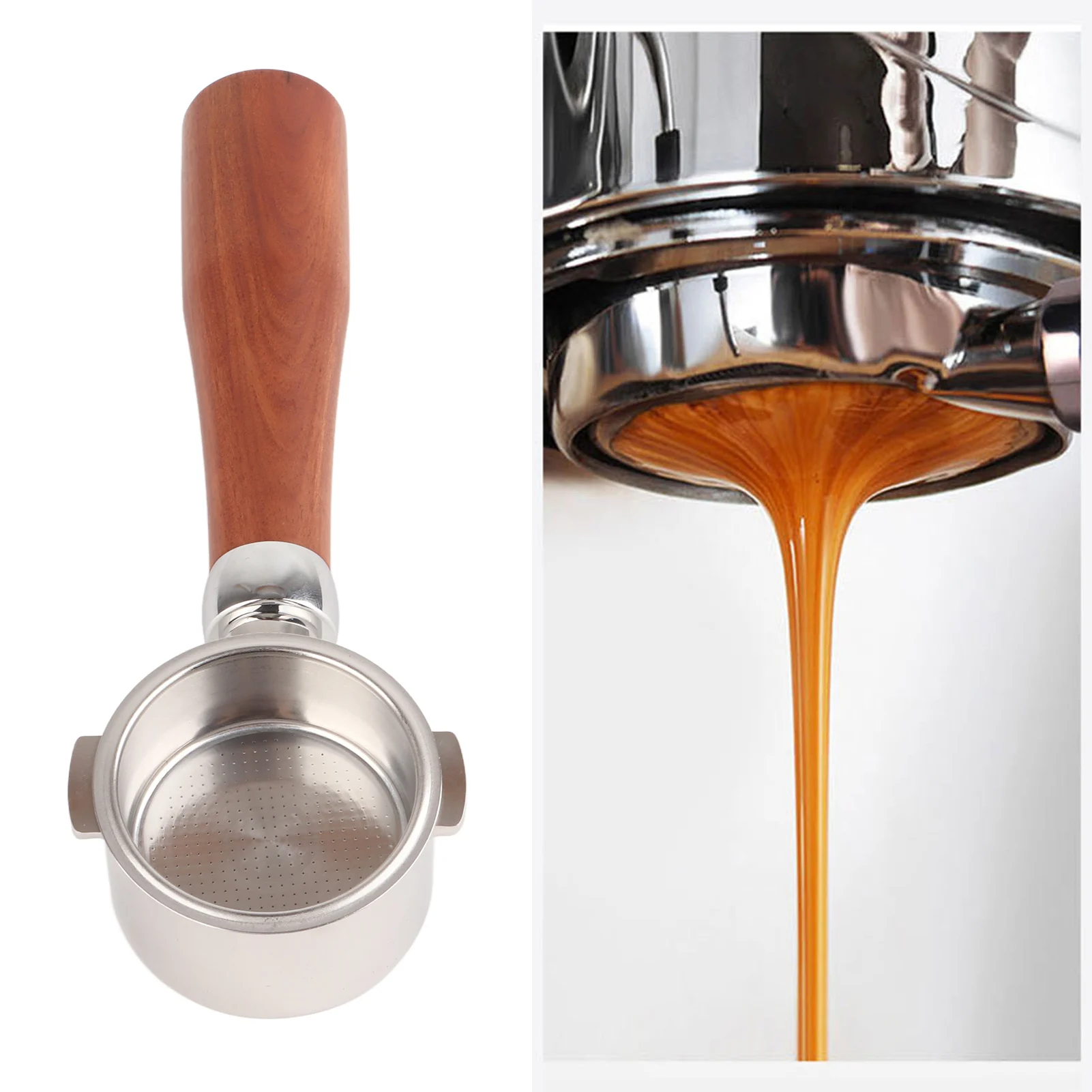 51mm Portafilter 2 Ear Coffee Bottomless Replacement for EC0310 Coffee Machine Maker E Style Circular Red Acid Branch
51mm Portafilter 2 Ear Coffee Bottomless Replacement for EC0310 Coffee Machine Maker E Style Circular Red Acid Branch