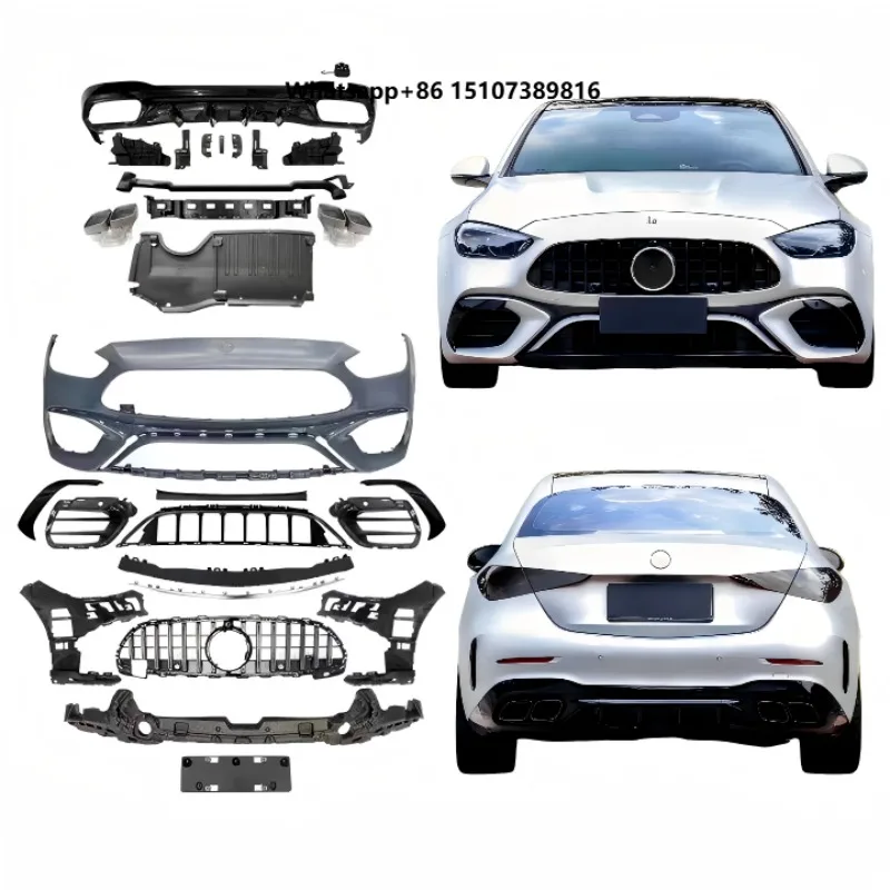 For W205 C-class Plastic Body Kit New Red Front and Rear Bumper
For W205 C-class Plastic Body Kit New Red Front and Rear Bumper