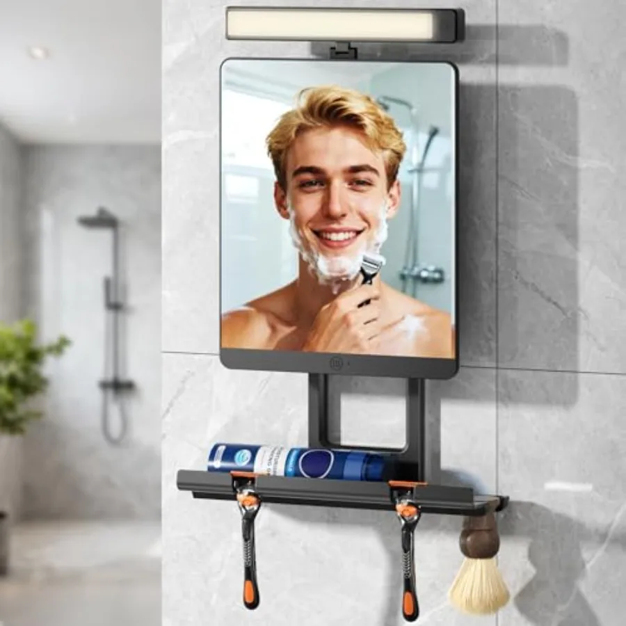 Heated Fogless Shower Mirror with 3-Color Dimmable Lights 3 Modes - No Drilling Removable Mount and Razor Holder for Bathroom S
Heated Fogless Shower Mirror with 3-Color Dimmable Lights 3 Modes - No Drilling Removable Mount and Razor Holder for Bathroom S