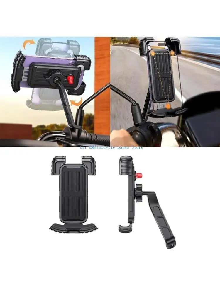 Y9UC Reliable Cellphone Clip Shockproof Mobile Support for Handlebar/Rearview Glass
Y9UC Reliable Cellphone Clip Shockproof Mobile Support for Handlebar/Rearview Glass