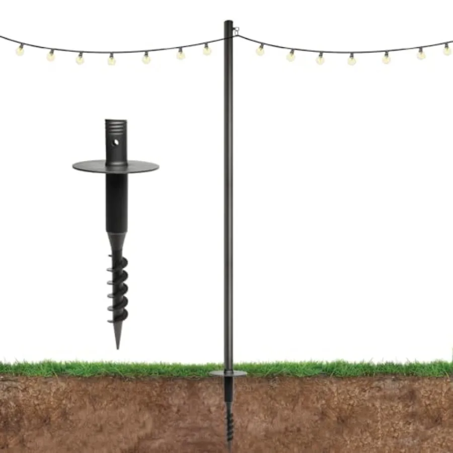 Premium String Light Pole - 1 Pack - Extends to 10 Feet - Yard Mount Grass/Dirt
Premium String Light Pole - 1 Pack - Extends to 10 Feet - Yard Mount Grass/Dirt