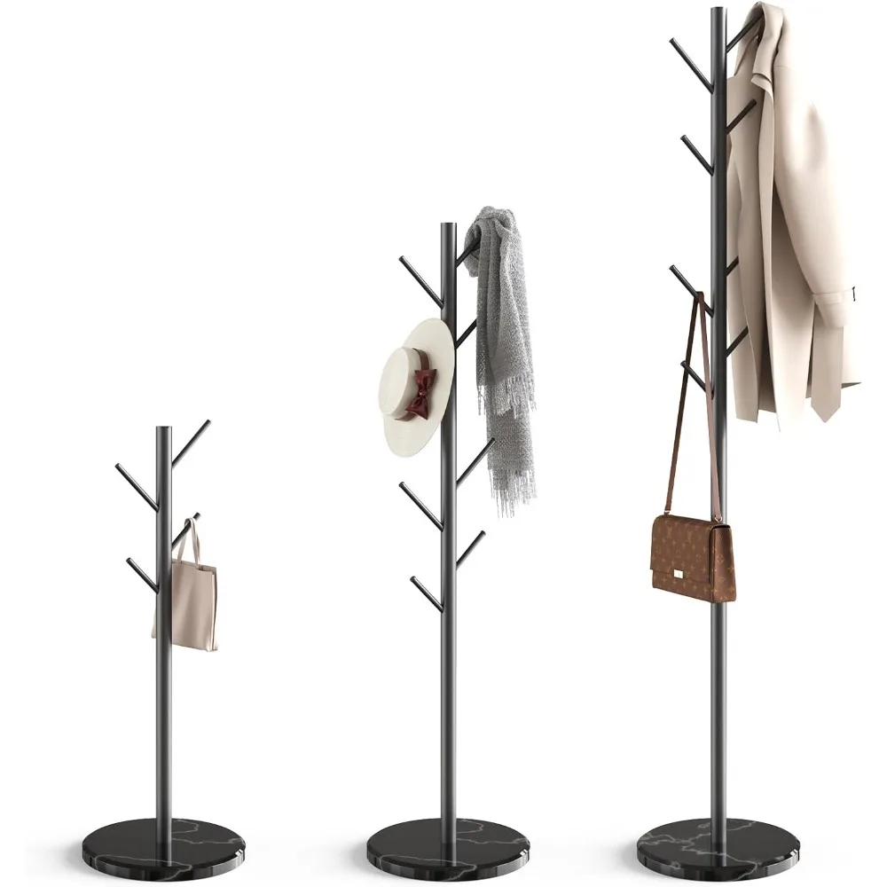 Coat Rack with Natural Marble Base, Metal Freestanding Coat Rack with 8 Hooks, for Entryway, Hallway, Bedroom, Office, Black
Coat Rack with Natural Marble Base, Metal Freestanding Coat Rack with 8 Hooks, for Entryway, Hallway, Bedroom, Office, Black