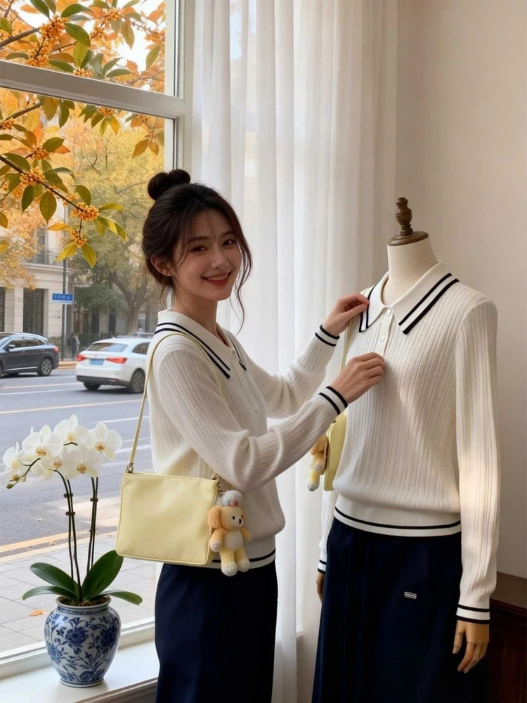 Fashionable Neck Knitted Sweater Women's Slim Fit Waist Cinched Top Spring 2026 New Arrival Versatile Elegant Korean Style
Fashionable Neck Knitted Sweater Women's Slim Fit Waist Cinched Top Spring 2026 New Arrival Versatile Elegant Korean Style