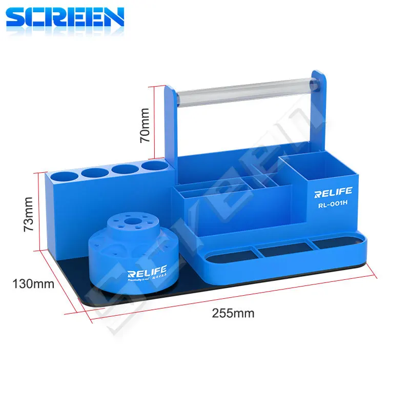 RELIFE RL-001H 360° Rotating Intelligent Repair Storage Rack Suitable for storing screwdrivers tweezers parts solder wires acces
RELIFE RL-001H 360° Rotating Intelligent Repair Storage Rack Suitable for storing screwdrivers tweezers parts solder wires acces