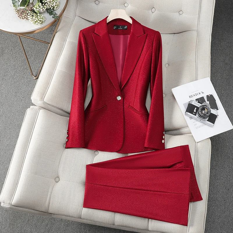ZJYT Elegant Office Lady Formal Business Blazer Set Woman 2 Pieces Matching Sets Autumn 2025 New Elegant Jacket and Pants Suit
ZJYT Elegant Office Lady Formal Business Blazer Set Woman 2 Pieces Matching Sets Autumn 2025 New Elegant Jacket and Pants Suit