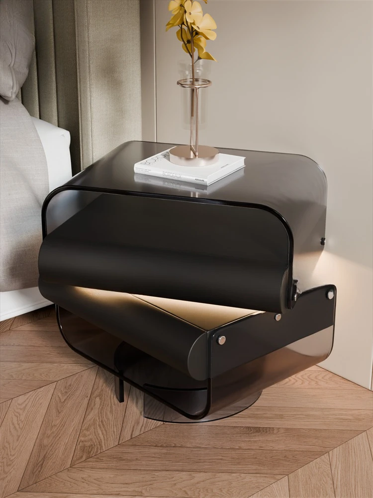Acrylic suspended bedside table light luxury minimalist storage cabinet, bedroom bedside table
Acrylic suspended bedside table light luxury minimalist storage cabinet, bedroom bedside table